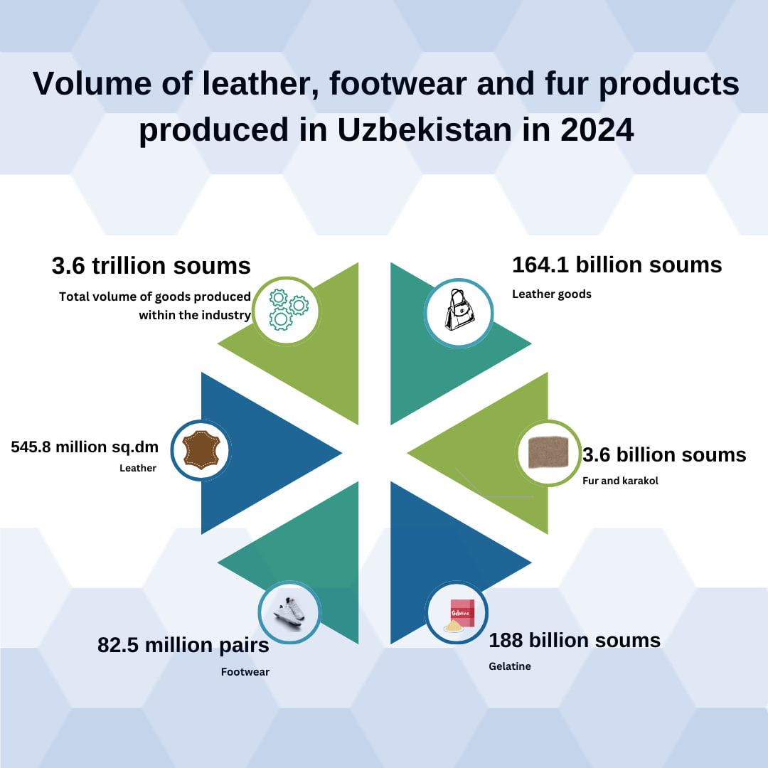 Сколько обуви произведено в Узбекистане в 2024 году?